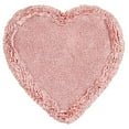 thumbnail image 5 of Better Trends 30'' x 30'' Heart Shape Bathroom Rug with Non Slip Backing 100% Cotton Water Absorbent, Machine Washable, (Pink) Shaggy Border Collection, 5 of 6