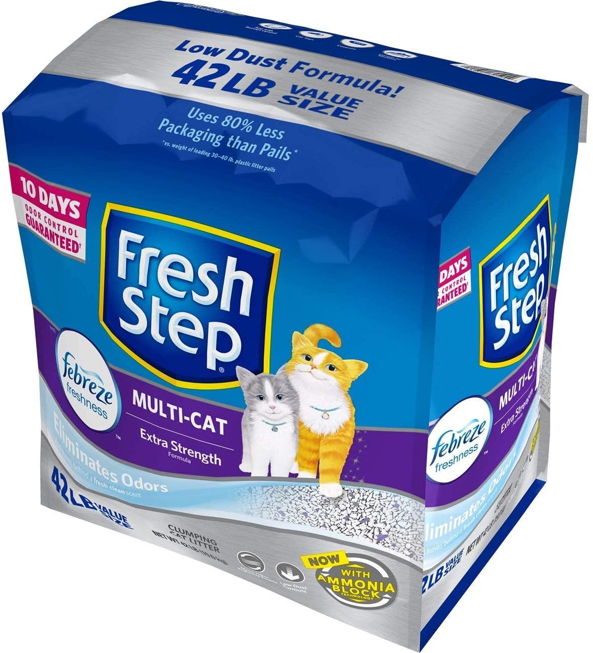 Fresh Step MultiCat Scented Litter with the Power of Febreze, Clumping