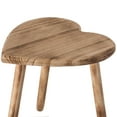 thumbnail image 3 of Vintiquewise Decorative Antique Heart Shaped Wooden Stool, Brown, 3 of 7