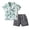 Green, variant on WOLLED Baby Boys Hawaiian Shorts Sets Toddler Button down Shirt Shorts Set 9M-5T Newborn Summer Floral Short Sleeve Shirt Top Shorts Suits
