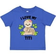 thumbnail image 3 of Inktastic Cute Sloth I Love My Titi with Green Leaves Boys or Girls Toddler T-Shirt, 3 of 5