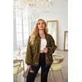 thumbnail image 4 of Zeagoo Women's Sequin Jacket Plus Size Sparkle Long Sleeve Jackets Front Zip Loose Casual Blazer Bomber Jacket with Pockets, 4 of 7