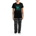 thumbnail image 4 of CafePress - Sleep With Dachshunds Women's Dark Pajamas - Women's Short Sleeve Print T-Shirt and Pants Dark Cotton Pajama Set, 4 of 7