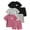 Black Pink Grey(A503), variant on Fdqin Girls Summer Outfits 6 Pcs Casual Short Sleeve Knit tops and Shorts Set Black Pink Grey,4-12 Years