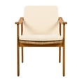 thumbnail image 6 of 2PCS Outdoor Dining Chairs (Teak Acacia Frame, Brown PE Rattan, Beige Waterproof Cushion, Patio), 6 of 9