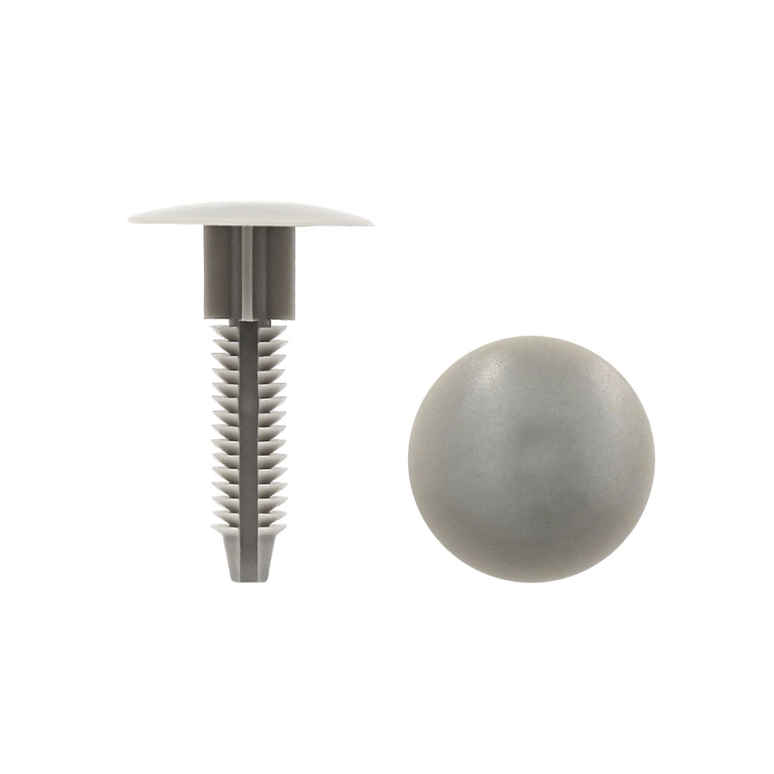 20pcs Gray Car Plastic Push Type Rivet Fastener Bumper Clips 10mm x