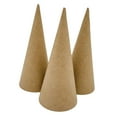 thumbnail image 2 of Dualoai 3 Pieces Paper Mache Cones Open Bottom for Crafts Party Supplies Versatile Fine Motor Hands on Cardboard Cones for Party Hats, 2 of 9