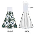 thumbnail image 3 of Yayeee Kitchen Hanging Hand Towels Set of 2 with Loop Bathroom Absorbent Tie Towel, Gold Geometric Pattern, 3 of 7