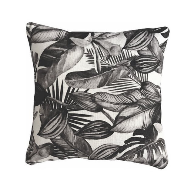 Funda para Cojín, Plantas Blanco y Negro Corner Home & Garden Funda, blanco y negro, plantas
