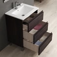thumbnail image 2 of Eviva Vigo 24" Wenge Bathroom Vanity with White Integrated Porcelain Sink, 2 of 2