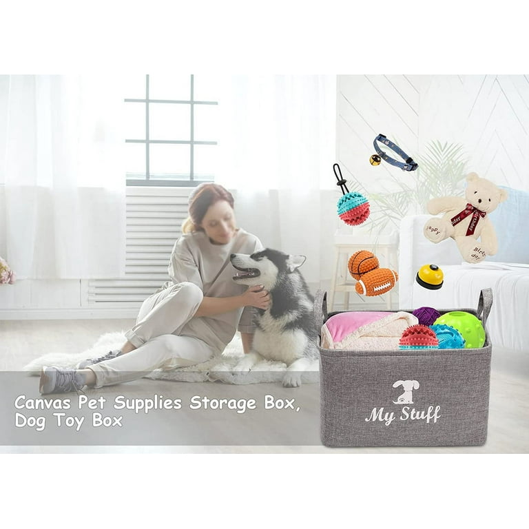 Canvas dog cheap toy storage