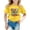 Yellow, variant on Miaoju Girl Shirts Trendy Crewneck 3d Prints Short Sleeve T-Shirt Funny Holiday Shirts Clothes for Girls