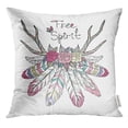 thumbnail image 1 of BSDHOME Colorful Free Boho Chic Summer Design Spirit Pillow Case 16x16 Inches Pillowcase, 1 of 1