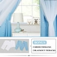 thumbnail image 4 of NICETOWN Bedroom Curtains Layered Short Princess Window Decor, Elegance White Voile Mix & Match Cosmic Star Themed Blackout Curtain Panel (Blue, W52 x L63, Set of 2), 4 of 7