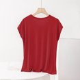 thumbnail image 4 of Fengqque Womens Basic T Shirts Summer Tops Modal Tshirts for Women V Neck Short Sleeve Casual Basic Loose Tops Women's Tops Wine XXXXXL(XXXXXL), 4 of 6