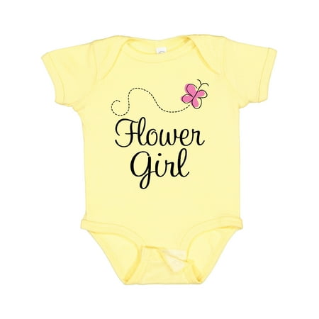 

Inktastic Flower Girl Wedding Butterfly Gift Baby Girl Bodysuit