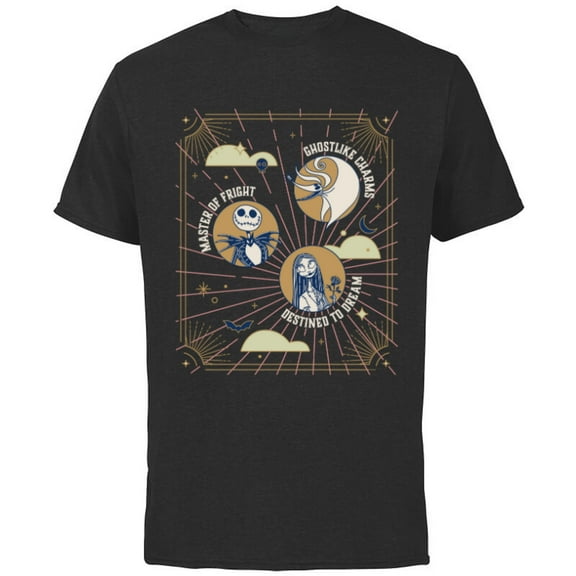 Disney The Nightmare Before Christmas Jack Sally Zero Mystic - Short Sleeve Cotton T-Shirt for Adults - Customized-Black