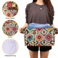 thumbnail image 3 of Yayeee 2 Pack Canvas Storage Basket with Handles for Shelves Fabric Bins Closet Organizer, Colorful Flowers, 3 of 8