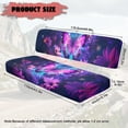 thumbnail image 7 of FKELYI Vintage Purple Flower Butterfly Starry Print Mule Bench Seat Cover 2 Pcs Set Dustproof UTV Seat Cover Compatible with Kawasaki Mule 600/610 Seats Protector Decor, 7 of 7