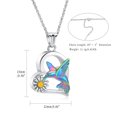thumbnail image 2 of Hummingbird Urn Necklace for Ashes Heart with Sunflower / Hummingbird Cremation Jewelry Remembrance Gift for Loss Memorial Gift for Female Women, 2 of 9