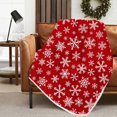 thumbnail image 2 of Christmas Snowflake Throw Blanket - Soft Cozy Warm Fleece for Couch and Bed - Plush Microfiber Flannel Winter Blanket 50 x 60 Inch, 2 of 6