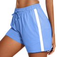 thumbnail image 2 of FASHOFT Womens Athletic Running Shorts Lightweight Workout Gym Shorts with Pockets Light Blue S, 2 of 7