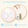 thumbnail image 3 of EASTIN 2PCS Breast Shell & Milk Catcher with 30 200ML Breast Milk Storage Bags for Breastfeeding Relief, 3 of 8