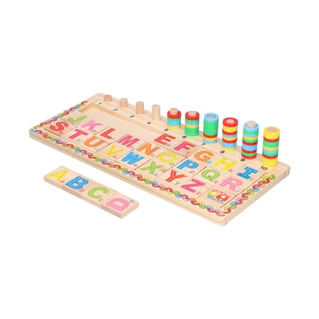 Tbest Alphabet Numbers Wooden Toy Kid Letter Matching Math Early ...