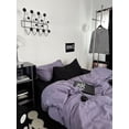 thumbnail image 2 of Alternative Esthétique Foncée Ensemble de Housse de Couette Noir et Violet en Simple, 2 of 6