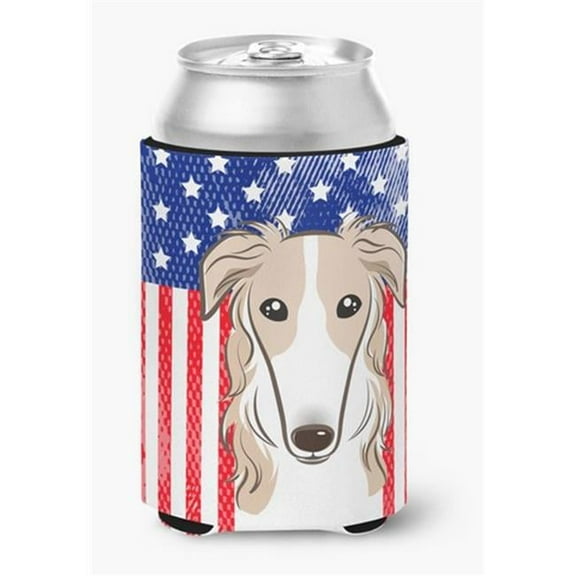 American Flag & Borzoi Can or Bottle Hugger