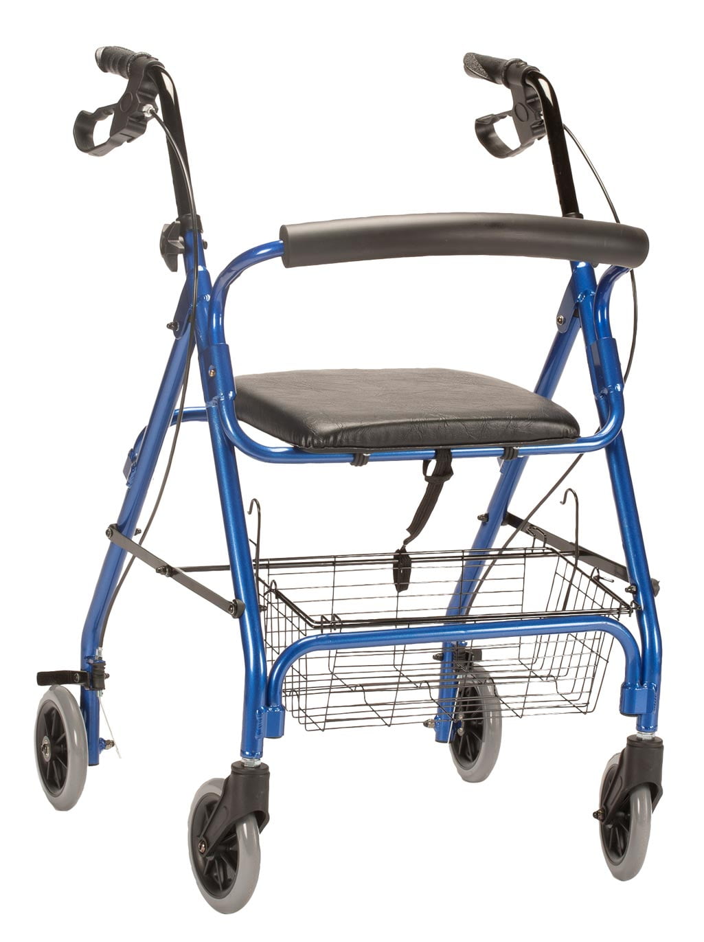 Aluminum Lite 4Wheel Rollator, Rolling Walker for Seniors, Supports