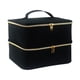 thumbnail image 1 of Minnieouse Bolsa organizadora de esmalte de uñas de doble capa para fácil acceso y almacenamiento bolsa de Estuche de transporte de esmalte de Juegos de manicura negro, 1 of 6