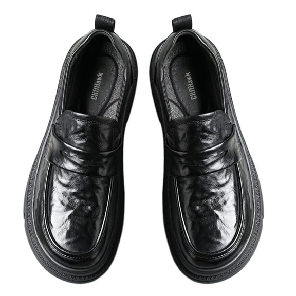 CliffHawk Leather shoes, Men's Handmade Leather Modern Classic Lace up Leather Lined Perforated Dress Oxfords Shoes