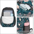 thumbnail image 4 of Pioneer Flower Floral Print Pattern 17" School Backpacks for Teens,Waterproof Oxford Fabric,S-Shape Padded Straps for School,Travel,Hiking,Camping, 4 of 6