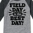 thumbnail image 3 of Instant Message - Field Day Is The Best Day  - Toddler And Youth Raglan Graphic T-Shirt, 3 of 6