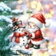 thumbnail image 4 of Oioii Santa’s Sleigh Ornament, Festive Christmas Tree Decoration Acrylic Materials 2D Flat Pendant, 4 of 4