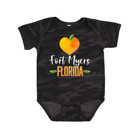 Inktastic Fort Myers Florida Orange in Heart Boys or Girls Baby Bodysuit
