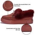 thumbnail image 5 of LUXUR Winter Shoes for Womens Moccasin House Slippers Slip On Ankle Boots Indoor & Outdoor, 5 of 7