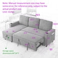 thumbnail image 2 of L-Shaped Combo Sofa Bed, Reversible Sleeper Combo Sofa with Pullout Bed, Storage and Cup Holders, Modern Upholstered Couch Set for Living Room, Office, Apartment, 2 of 8