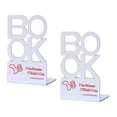 thumbnail image 2 of 2 sujetalibros de metal, organizador de libros, sujetalibros decorativos para estanterías de papelería. Blanco, 2 of 9