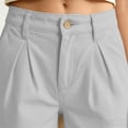 thumbnail image 3 of Women's Bermuda Long Shorts with Pockets, 9" Wide Leg Knee Length Shorts for Women, Walking Casual Workout Bottoms, 3 of 7