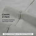 thumbnail image 6 of Loomsnest 4 Piece Full Size Bed Sheets Set, Cool & Crisp Percale, 100% Cotton Sheets, Deep Pockets, Light Gray, 6 of 10