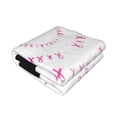 thumbnail image 2 of KLL Breast Cancer Awareness (4) Print Fleece Throw Blanket, Horizontal Fleece Bedding Cute Soft Blankets Comfy Fleece Flannel Plush Home Decor for Couch & Bed -40"x30", 2 of 9
