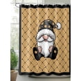 thumbnail image 2 of Fsddascl Christmas Gnomes Shower Curtain Set - 48" x 72" Washable Bathtub Curtain with 12 Hooks, Winter Xmas Snowflakes Textured Yellow Waterproof Fabric Stall Shower Curtains for Bathroom/Bathtub, 2 of 6