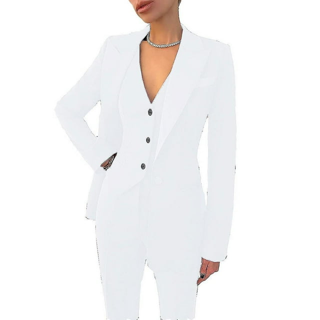 Ensemble pour Femmes 3 Pcs Tenue de Bureau Formelle Travail-D