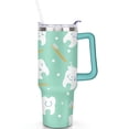 thumbnail image 2 of 40oz You Can't Have Anymore Food Brush Teeth Stainless Steel Flip Straw Tumbler Spill Proof Travel Cup Double Wall Vacuum Insulated Coffee Mug with Handle, 2 of 6