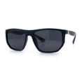 thumbnail image 5 of Polarized Mens Flat Top Sport Plastic Geometric Rectangle Sunglasses [Navy - Black], 5 of 7