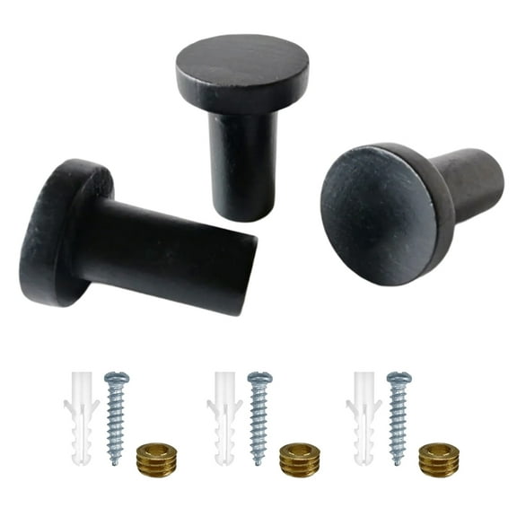 6 Pack Sturdy Black Wall Hook Multifunctional Hangings Hook on Door for Towel
