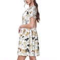 thumbnail image 2 of Balery I Love Dogs Vestidos sueltos de manga corta para mujer, vestidos de verano 2025, vestidos casuales de corte A con vuelo., 2 of 6