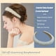 thumbnail image 3 of Sonducket Diademas con cuentas de cristal con purpurina, tocado de punto Flexible para el cabello, tocado para mujer, fiesta, colorido brillante Accesorio para el cabello Blanco Sonducket AP010971-01B, 3 of 5